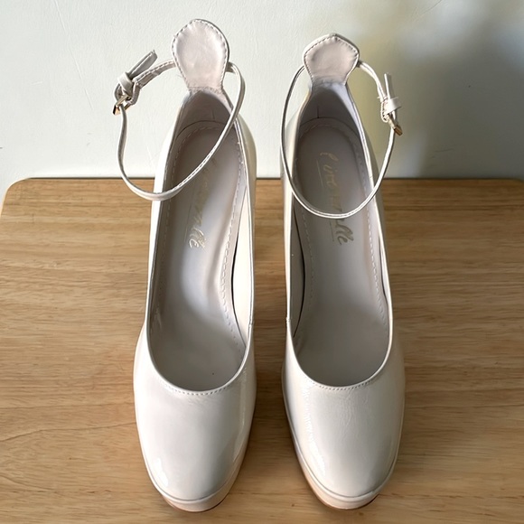 L’Intervalle Habibi Off White Naplack Leather Platform Round Toe Shoes, Size 8 - Picture 7 of 16